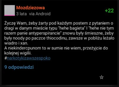Mozdziezowa - Zastanawiam się, ile morderczek z #narkotykizawszespoko które wtedy jes...