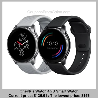 n____S - OnePlus Watch 4GB Smart Watch
Cena: $136.51 (najniższa w historii: $156.00)...