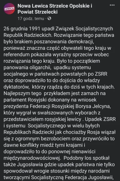 saint - Nie wierzyłem, ale zobaczyłem wpis o realnym socjaliźmie i płacz nad upadkiem...