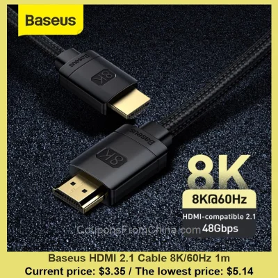 n____S - Baseus HDMI 2.1 Cable 8K/60Hz 1m
Cena: $3.35 (najniższa w historii: $5.14)
...