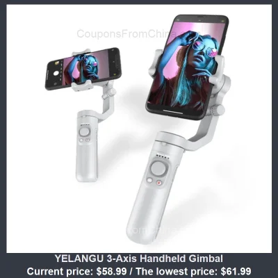 n____S - YELANGU 3-Axis Handheld Gimbal
Cena: $58.99 (najniższa w historii: $61.99)
...