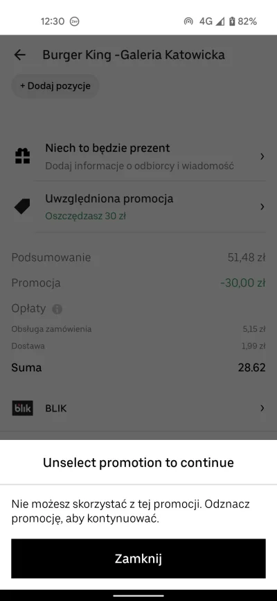 Seszelek - Czemu te #!$%@? blokują kod rabatowy? #ubereats #jedzenie ##!$%@?