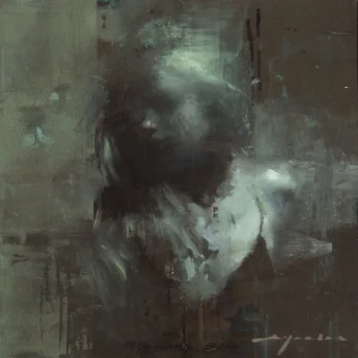 GARN - #sztuka #art #malarstwo #obrazy autor: Jeremy Mann, Notes In Memoriam 3, oil o...