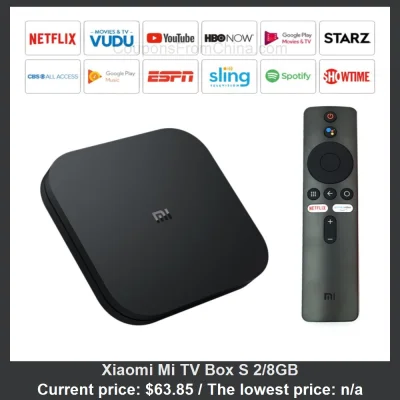 n____S - Xiaomi Mi TV Box S 2/8GB
Cena: $63.85
Koszt wysyłki: $0.00
Sklep: Aliexpr...