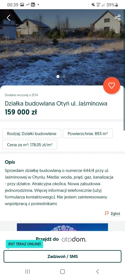 qbamatus - #nowasol ej, to już nawet nie jest śmieszne. Działki w otyniu po 160 koła ...