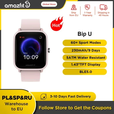 duxrm - Wysyłka z magazynu: PL
Amazfit Bip U Smart Watch
Cena z VAT: 39,99 $
Link ...