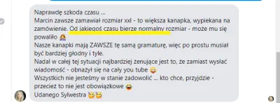 dawid131 - Dodaje odpowiedz właścicielki na zarzuty o zbyt małą gramaturę kanapeczki ...