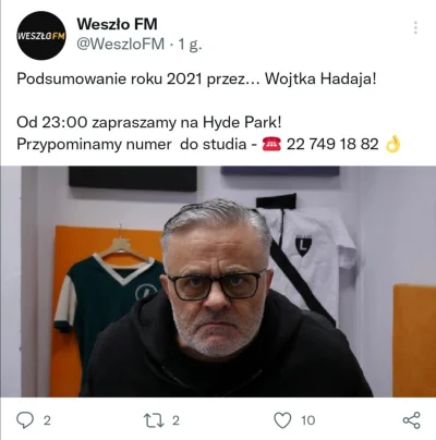 MvPancer - Szkoda, że Hyde Parki w #weszlofm mają teraz twarz tego prostaka... nigdy ...