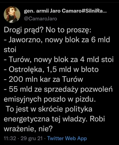 widmo82 - @kRz222: było zmodernizować energetyke a nie odpi3rdalać Nowe Wały
Mieliby...