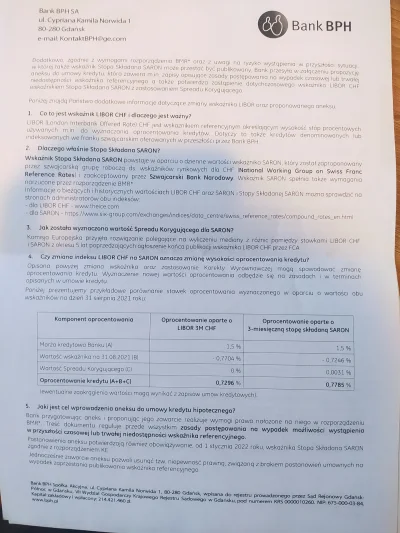 szcz33pan - Czy ktoś dostał w tym roku podobne pismo? Kasują LIBOR. Najlepsze, że wcz...