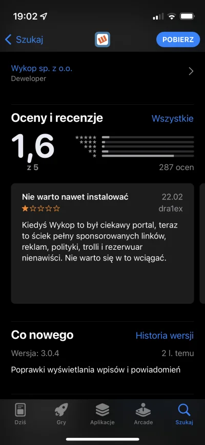 RonaldReaganPL - @wykop: kiedy aktualizacja na iOS? Rozumiem, że dwa lata przygotowań...