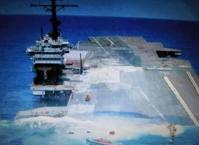 spere - Jest tam m.in. pokazany lotniskowiec USS America leżący na 5130 m, zatopiony ...