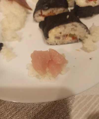 picasssss1 - Prawdziwa furorę zrobiło u mnie wczoraj sushi z surowym kurczakiem. Więk...