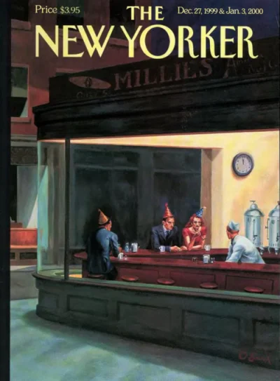 mala_kropka - #art #sztuka #grafika #newyorker 
Sylwestrowe okładki magazynu "New Yo...