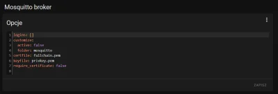art212 - @aso824: Właśnie ogarnąłem, że nie jest skonfigurowany dodatek MQTT Broker n...