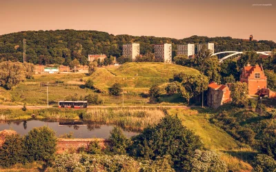 mrsopelek - Wakacyjna panoramka z Gdańska. Widok z Bastionu Żubr na Bastion Św. Gertr...