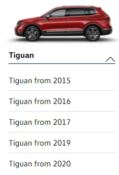 GrubyGrubiutki - Mam Tiguana z 2018r. chcę zaktualizować mapę lecz na stronie nie ma ...