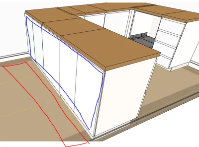 Murasame - Zastanawiam się jak rozwiązać wykończenie tylnej części szafek w takiej ku...