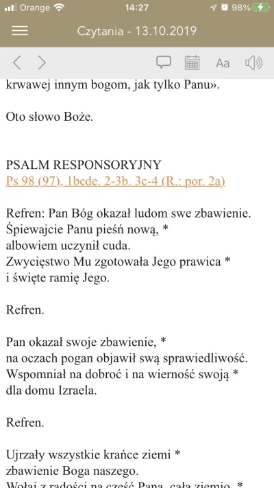 Zydomasoneria - @Trzesidzida: Sprawdziłem na szybko jaki psalm był śpiewany 13.10.201...