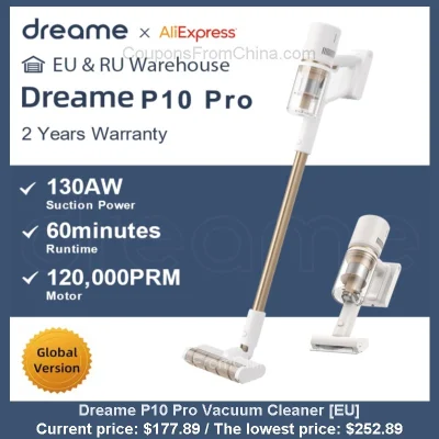 n____S - Dreame P10 Pro Vacuum Cleaner [EU]
Cena: $177.89 (najniższa w historii: $25...
