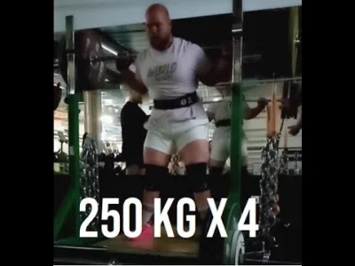 DywanTv - Super trening dzisiaj! 10 kg PR w siadach z łańcuchami!
250 kg x 4 (200 kg...