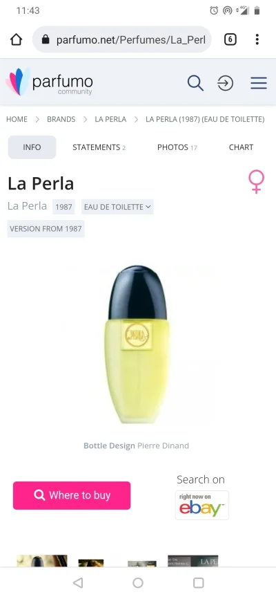 Antheris - #perfumy #rozbiorka
Jednak to nie to. Chodzi o La Perla EDT.