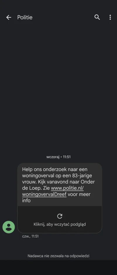 K.....k - Wczoraj dostałem sms od Policji Holenderskiej
Klikam w link a tam sprawa z ...