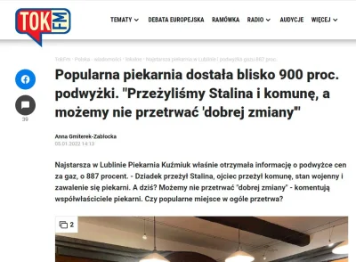 czeskiNetoperek - @ZOOT: Może i jest inflacja, ale przynajmniej biznesy też niszczą.