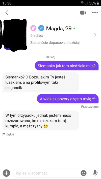 gienon - Odpisała księżniczka xD ehh nie pogada 
#tinder #badoo