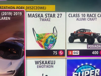 k.....n - już nawet w grze wciskają

#koronawirus #maseczki #forzahorizon5