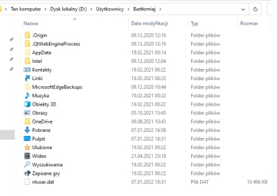 Bartek5435 - Tak wygląda folder D:\Users\nazwausera