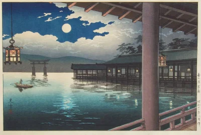 Lifelike - Summer Moon at Miyajima; Tsuchiya Koitsu
drzeworyt, 1936 r., 42,5 x 28,2 ...