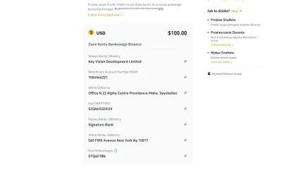 Tanki - #kryptowaluty #binance Ktoś podpowie jak można wpłacić poprzez zwykły przelew...