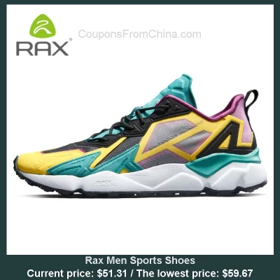 n____S - Rax Men Sports Shoes
Cena: $51.31 (najniższa w historii: $59.67)
Koszt wys...