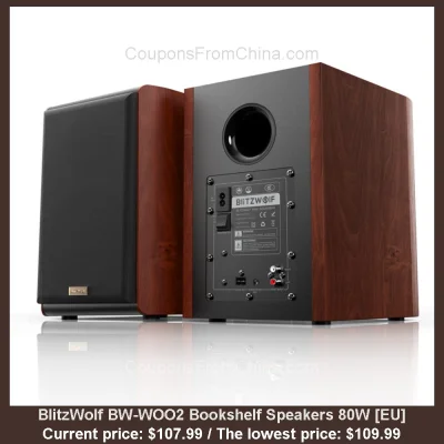 n____S - BlitzWolf BW-WOO2 Bookshelf Speakers 80W [EU]
Cena: $107.99 (najniższa w hi...