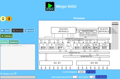 M.....T - Symulacja procesora MOS 6502 https://ranger-turtle.github.io/wizjer-6502/
...