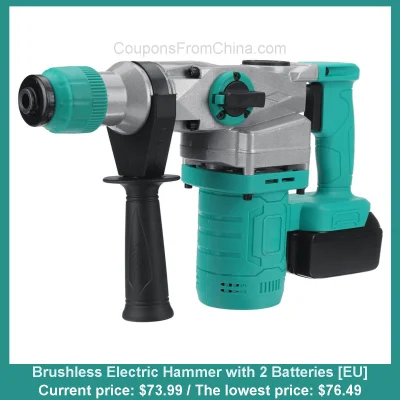 n____S - Brushless Electric Hammer with 2 Batteries [EU]
Cena: $73.99 (najniższa w h...