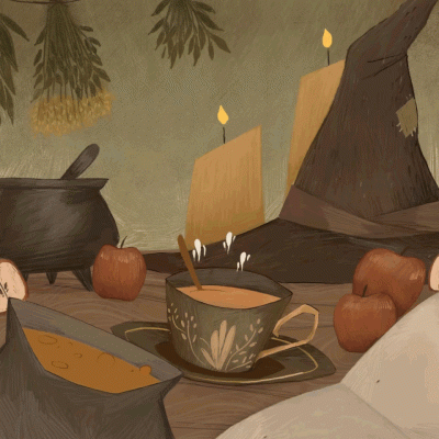 GARN - #gif #animacja #art #sztuka autor: May Lee, A Hot Cup Of...