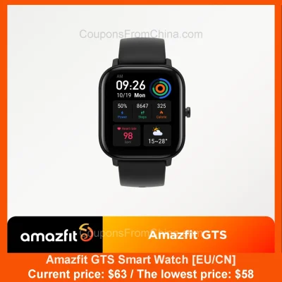 n____S - Amazfit GTS Smart Watch [EU/CN]
Cena: $63.00 (najniższa w historii: $58.00)...