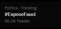 detrow - #ExposeFauci trending na Twitterze.