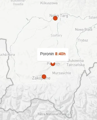 CzasNaPoznan - @padobar: Taki czas robi Podhalanin, co ciekawe - on jedzie przez Ostr...