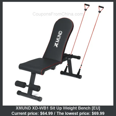 n____S - XMUND XD-WB1 Sit Up Weight Bench [EU]
Cena: $64.99 (najniższa w historii: $...