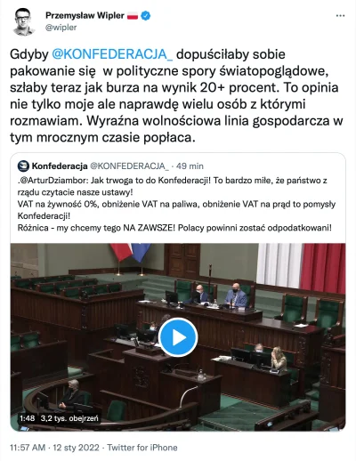 TenXen47 - Całe szczęście że konfederacja wprost pokazuje swoje, chcące wprowadzić ka...