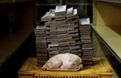 Sprus - 14 600 000 boliwarow czyli tyle ile trzeba aby kupić kilogram surowego kurcza...