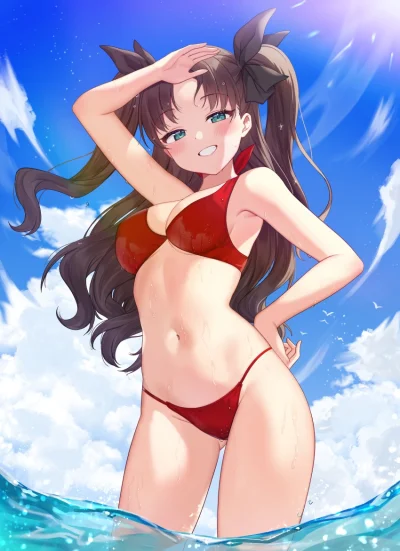 MrBomba02 - #rintohsaka #randomanimeshit #anime #fatestaynight #swimsuit