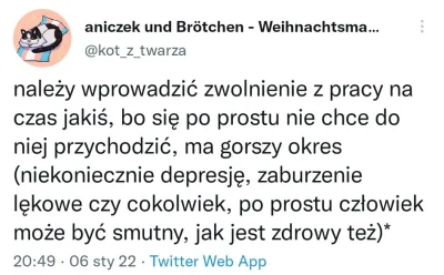 kaduceusz - NIE PRZYJDĘ DZISIAJ DO PRACY, BO JEST MI SMUTNO :(((((((

#bekazlewactw...