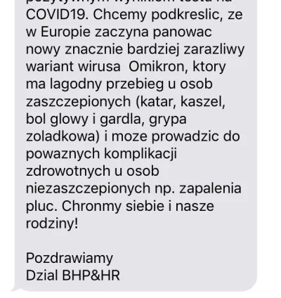 odyn88 - A ja właśnie dostałem smsa z pracy, że mam się szczepić bo osoby po przyjęci...