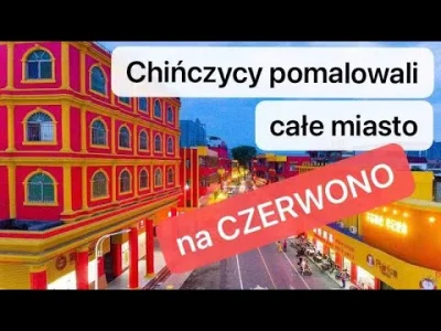 LuckyStrike - Miasto Haifeng 海丰县 zostało pomalowany na czerwono aby uczcić pamięć Pen...