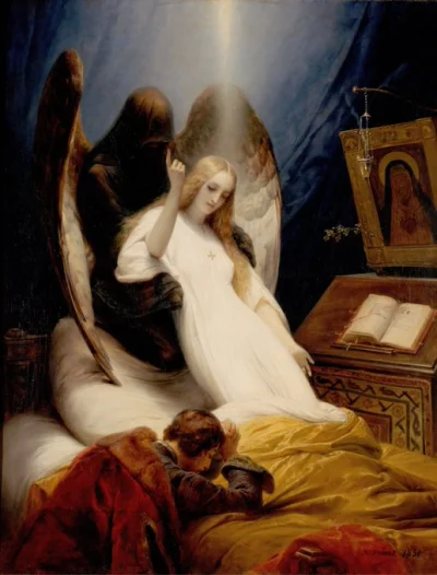 cheeseandonion - >Angel of the Death, 1851 by Horace Vernet