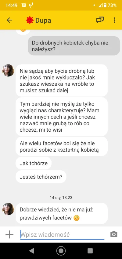 Agatk - Kilka dni temu napisałam z fejka Chada Amerykanina do takiej grubej idiotki z...